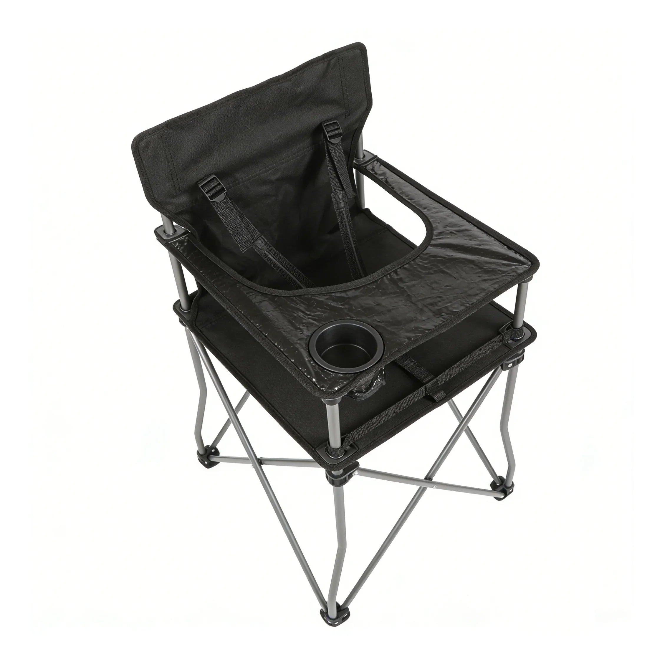 Portable High Chair for Babies and Toddlers, Camping High Chair with Tray, Space Saver for Travel, Camping, Picnic, Indoor Use