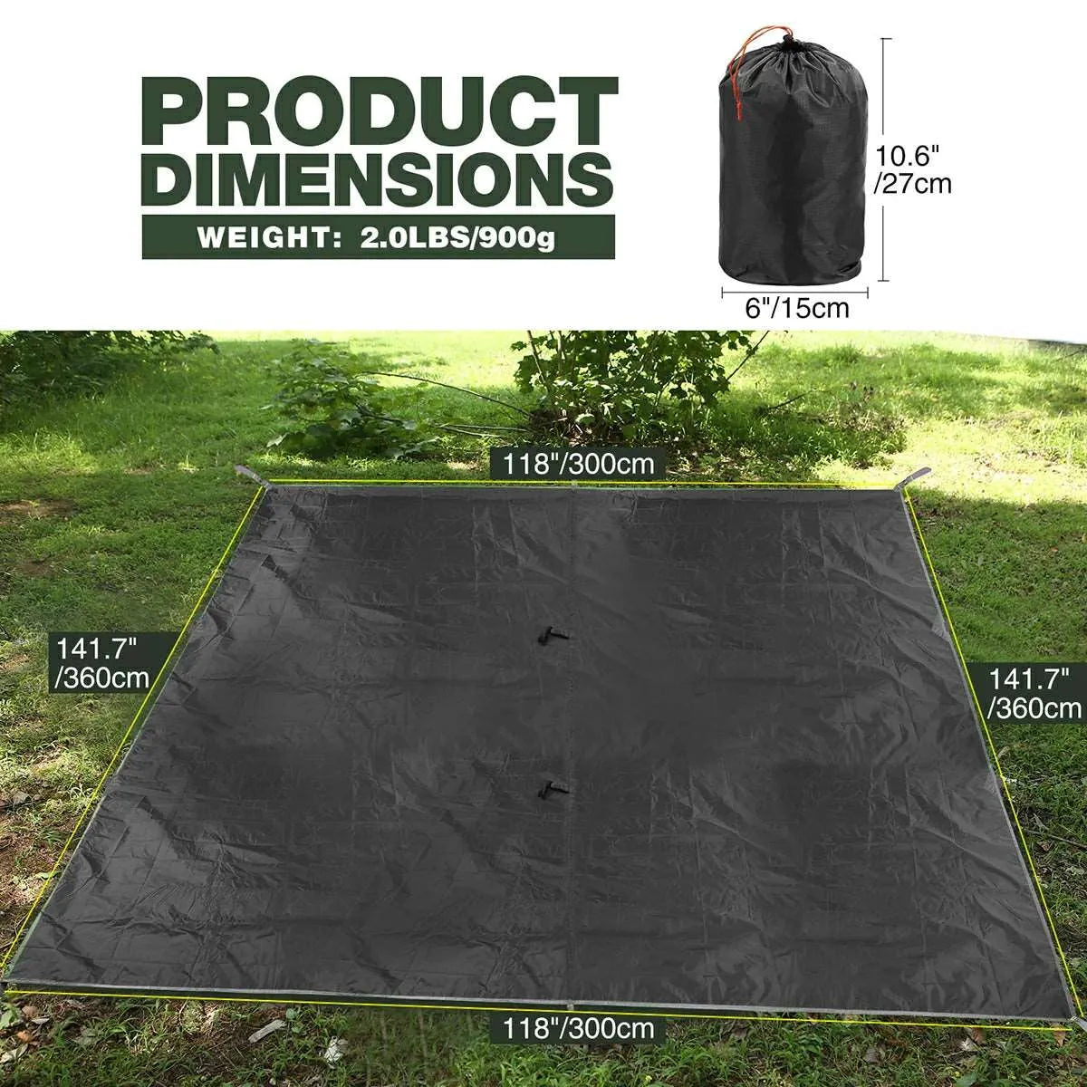 Lightweight Camping Tarp,Waterproof Tarp Shelter - Redcamp