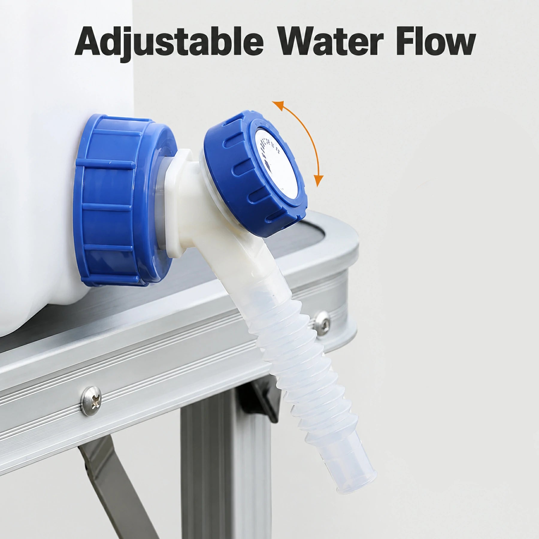 Réservoir d'eau de camping portable avec robinet et roues 