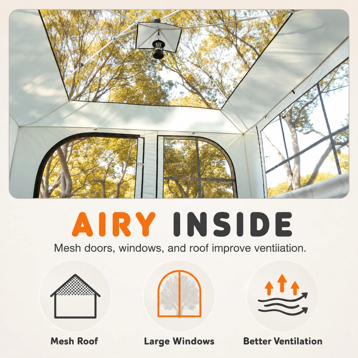 Camping Cube Inner Tent for 10'x10' Pop Up Canopy (Canopy not Included)