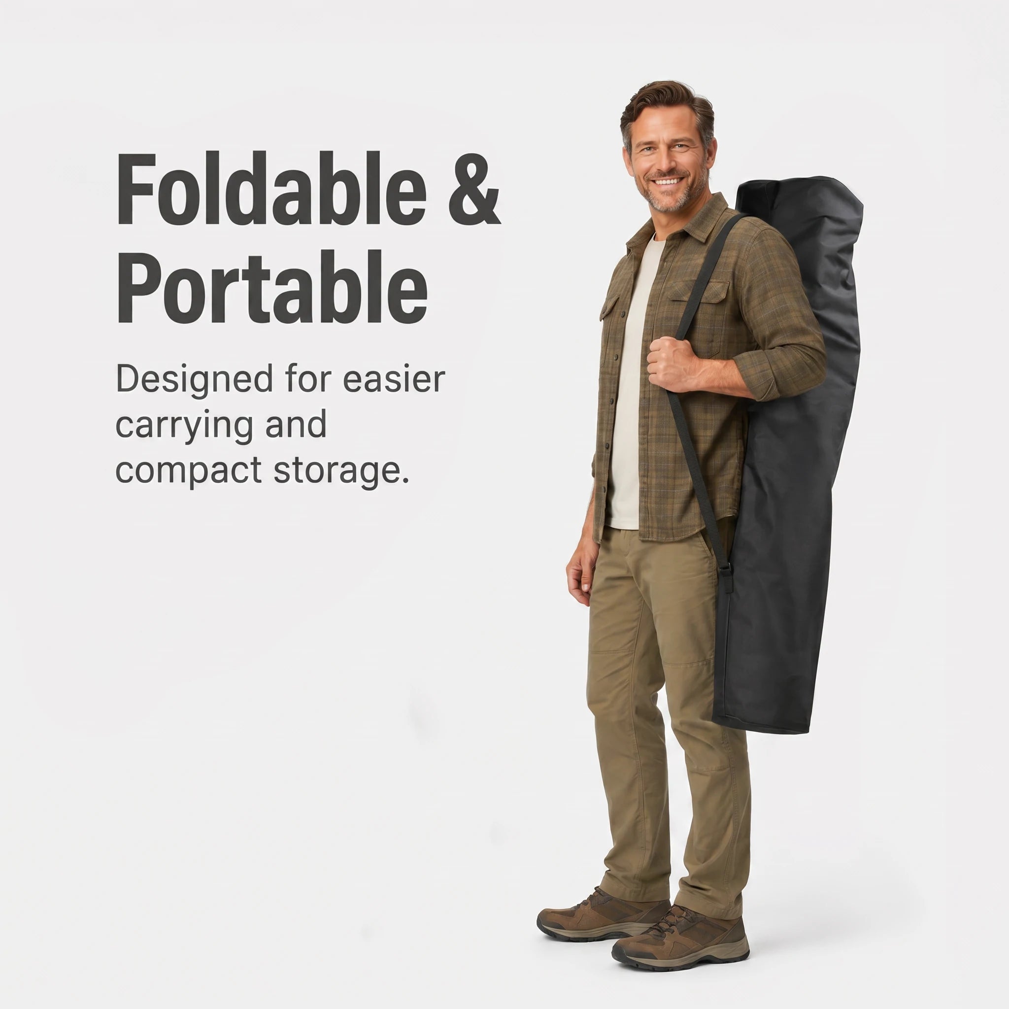 Extra Tall Folding Chair with Adjustable Backrest for Adults 330lbs