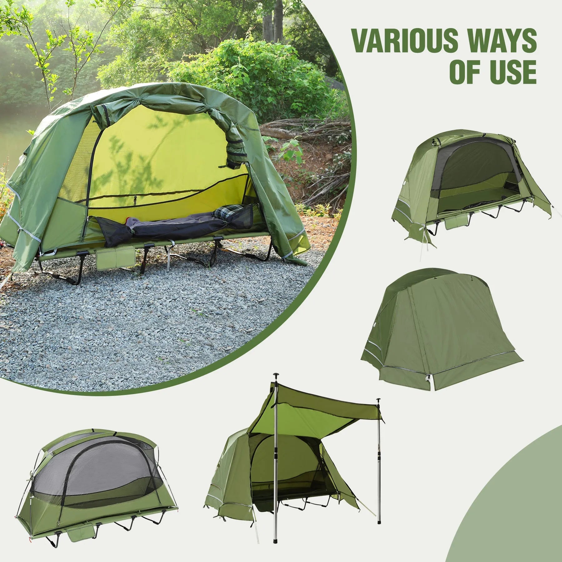 Tente de camping pliante pour 1 personne 