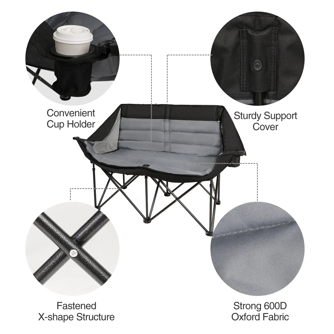 Padded Double Camping Chair
