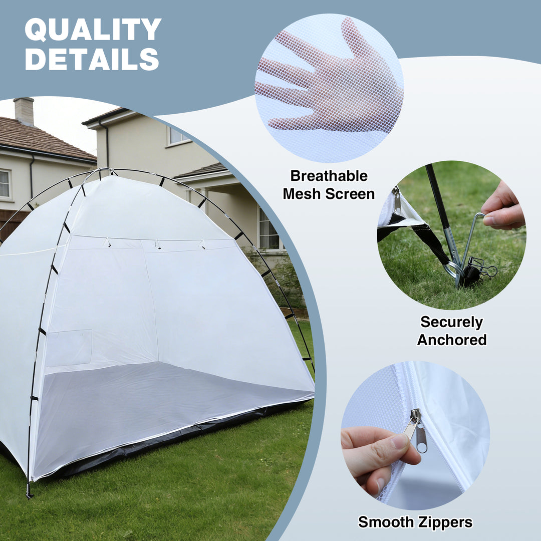 10x8ft Portable Paint Booth Tent with 6.5ft Walk-in Height