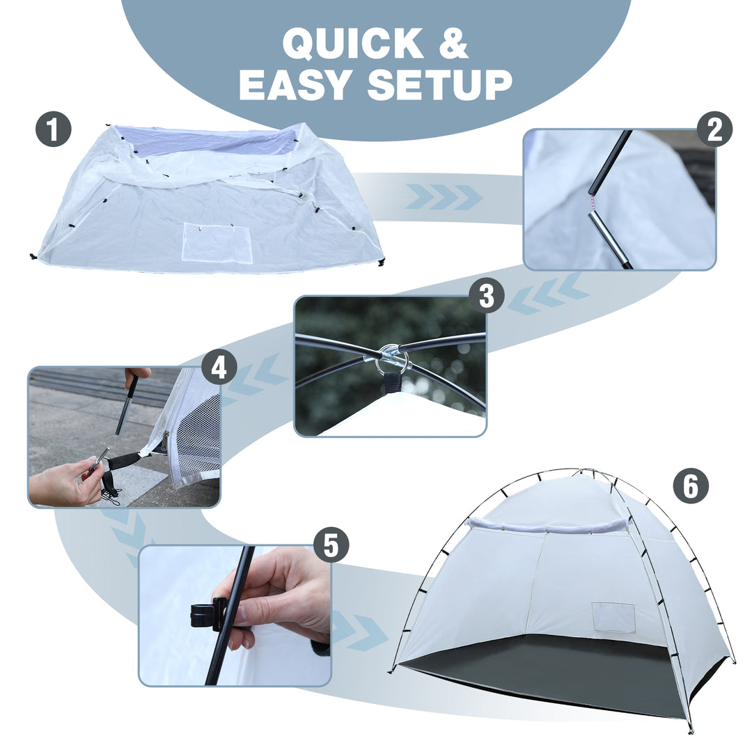 10x8ft Portable Paint Booth Tent with 6.5ft Walk-in Height