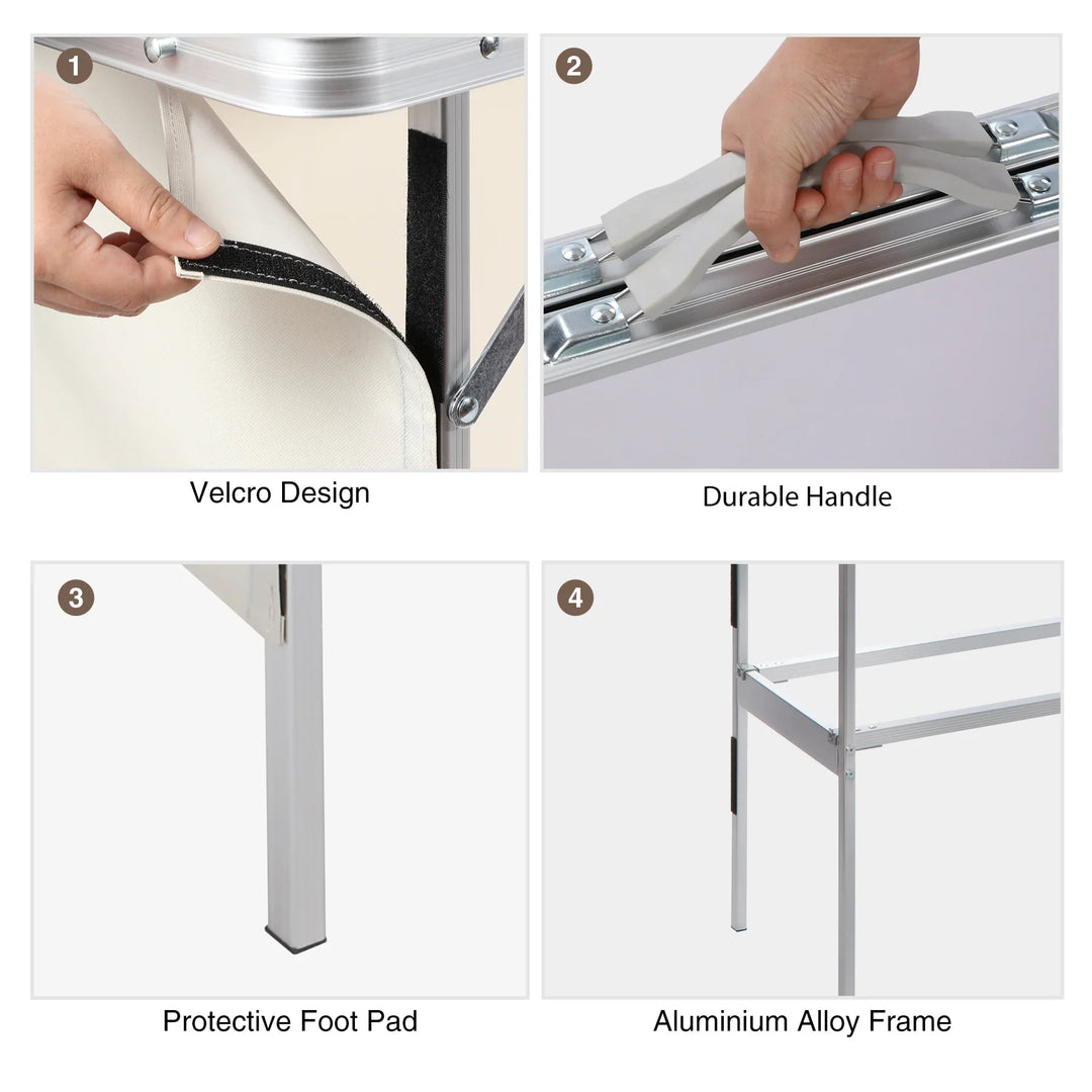 Table de bar portable pour événements avec double couche 