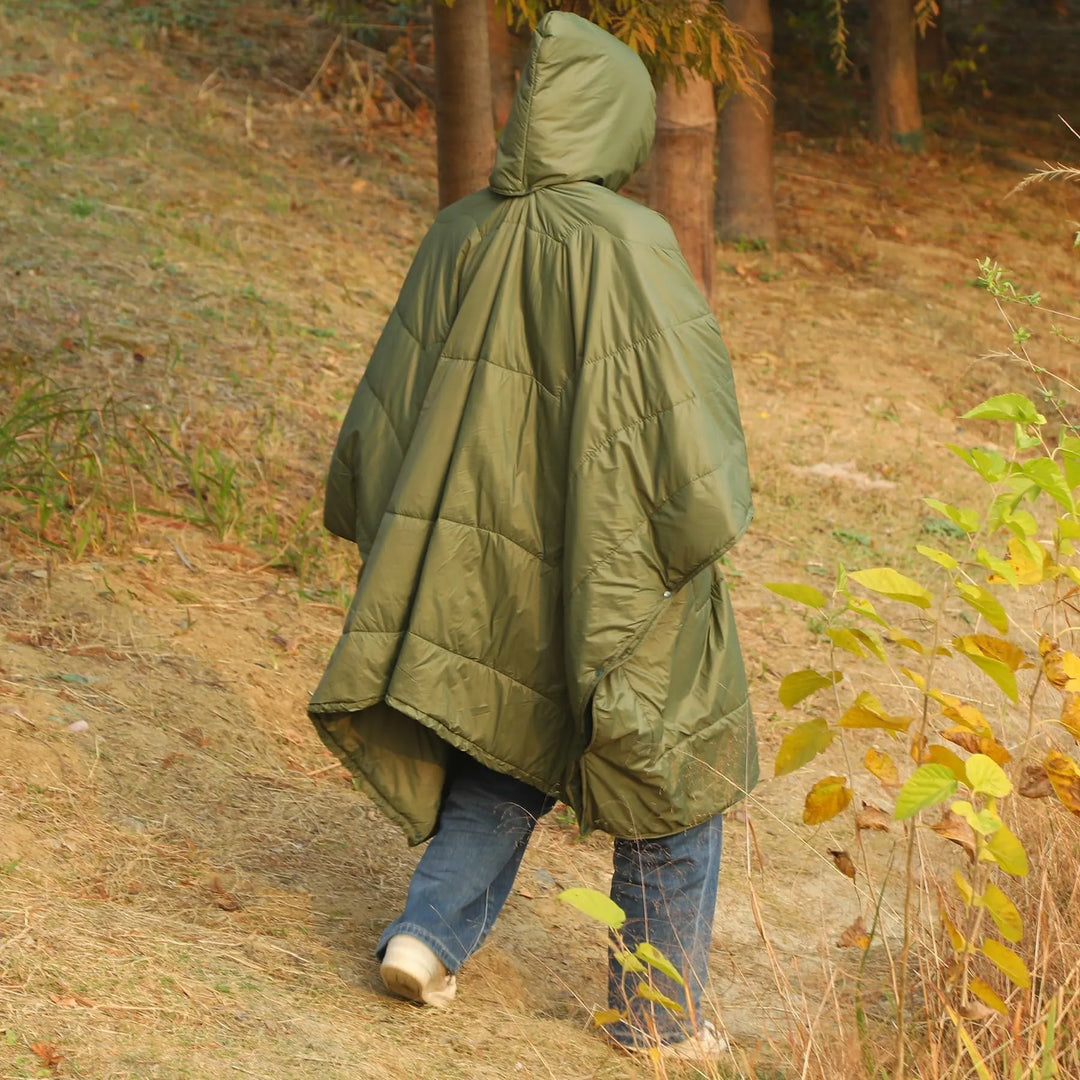 Wearable Waterproof Camping Blanket with Hood - Redcamp