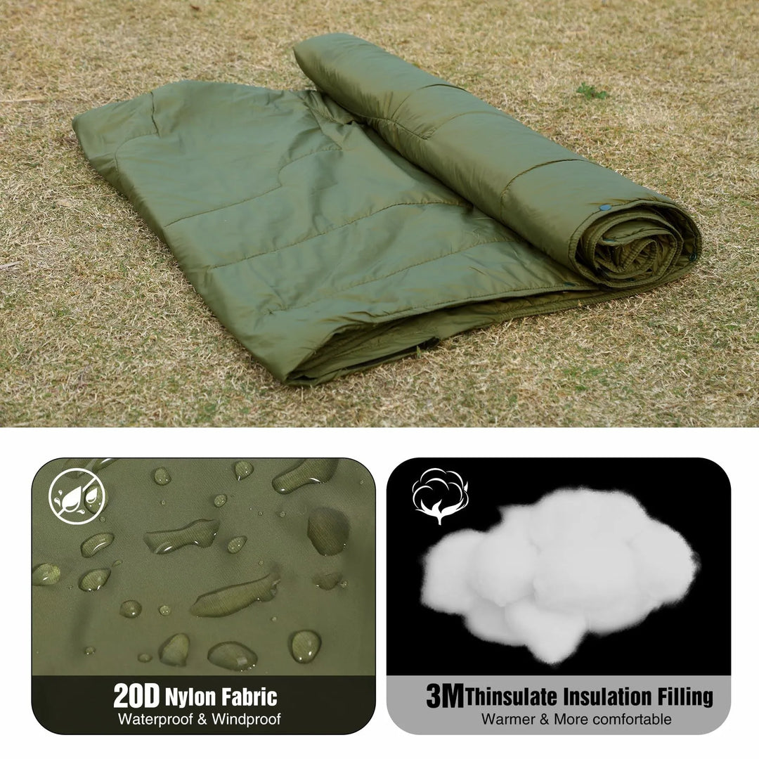 Wearable Waterproof Camping Blanket with Hood - Redcamp