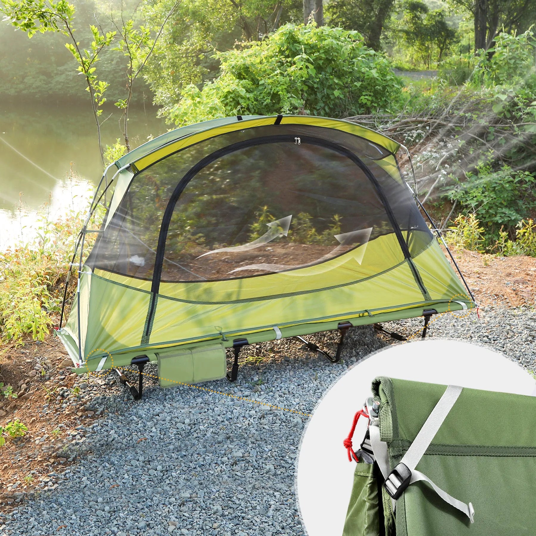 Tente de camping pliante pour 1 personne 