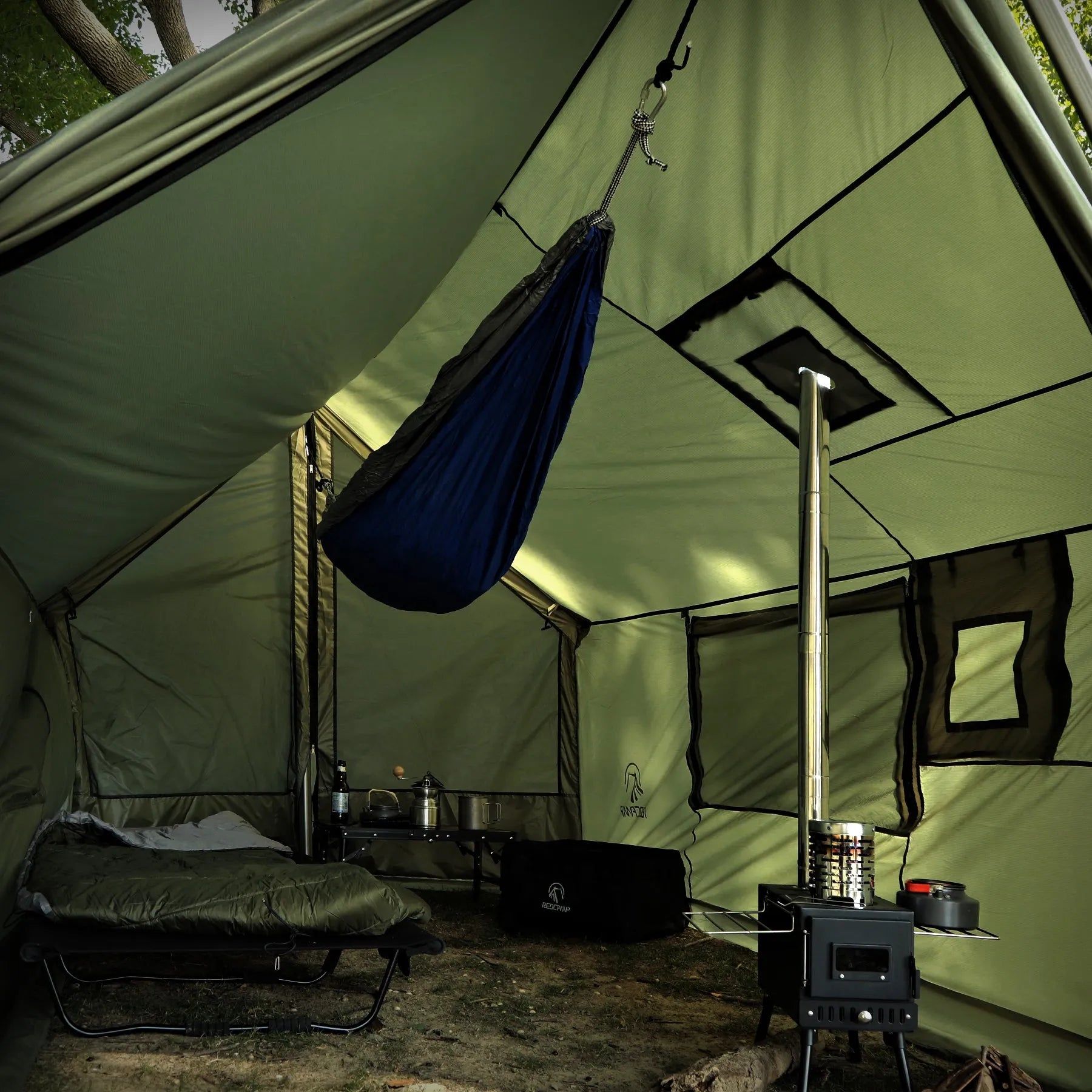 Large Hammock Hot Tent with Stove Jack - Redcamp