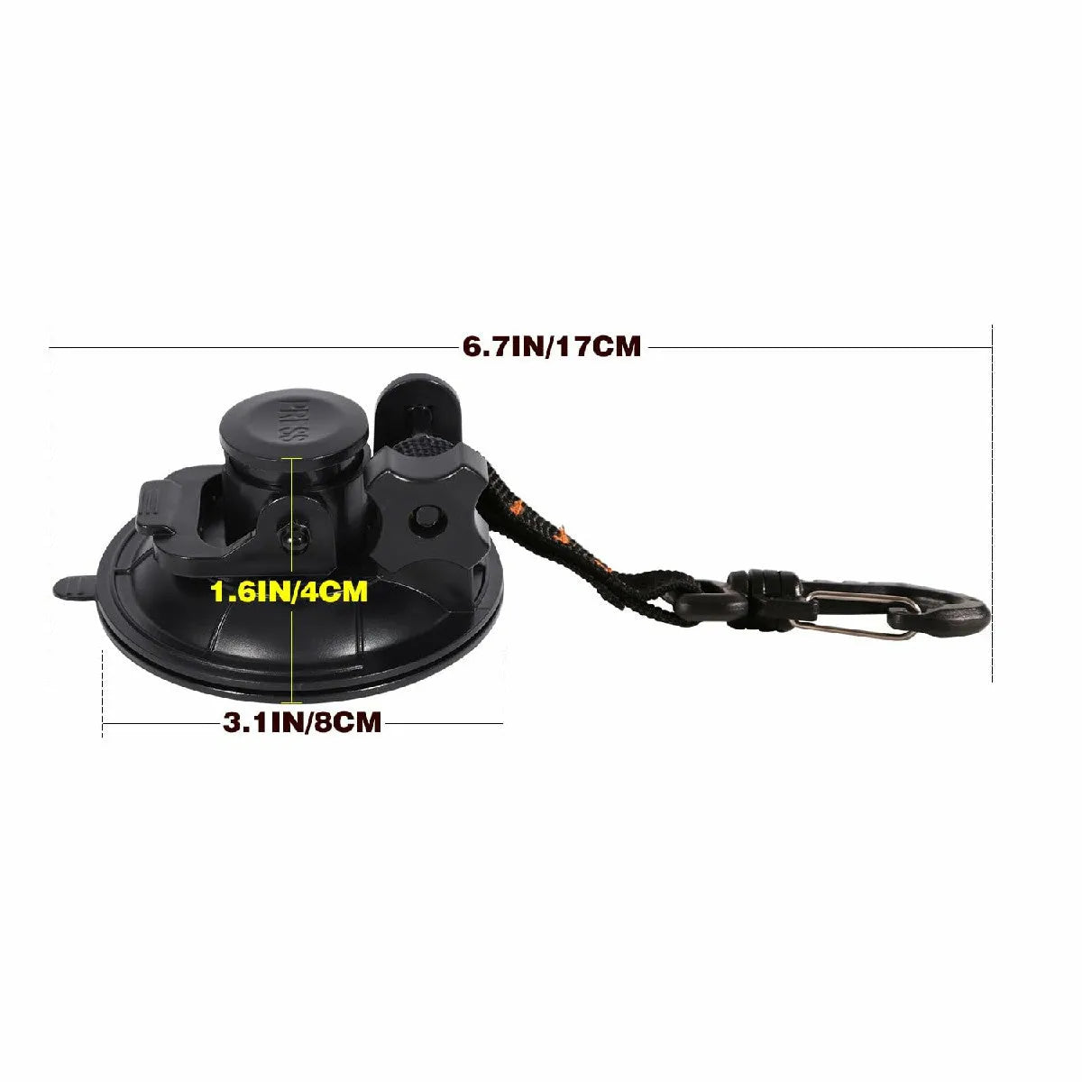 Heavy Duty Suction Cup Anchor with Securing Hook Tie Down - Redcamp