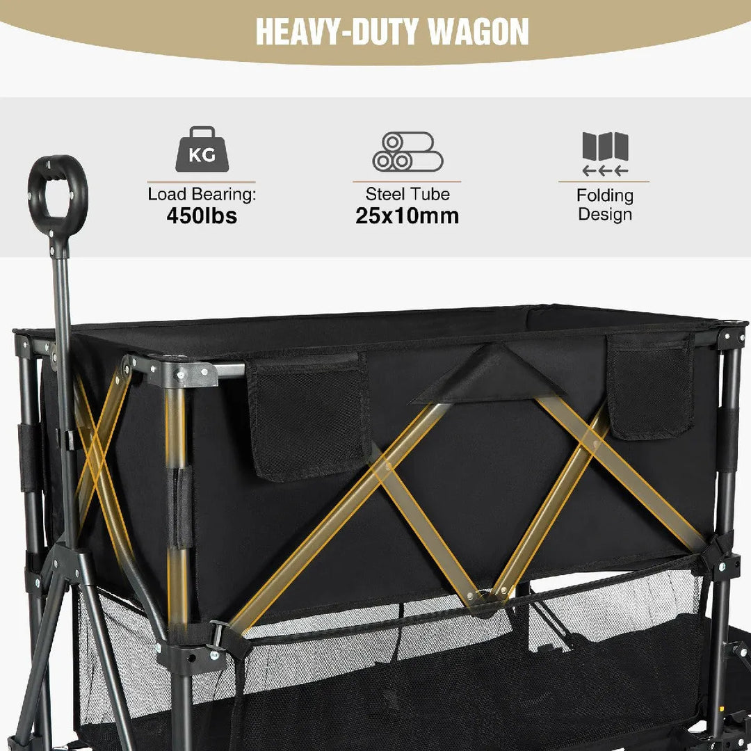 Large Collapsible Double Decker Wagon, 450lbs Heavy Duty - Redcamp
