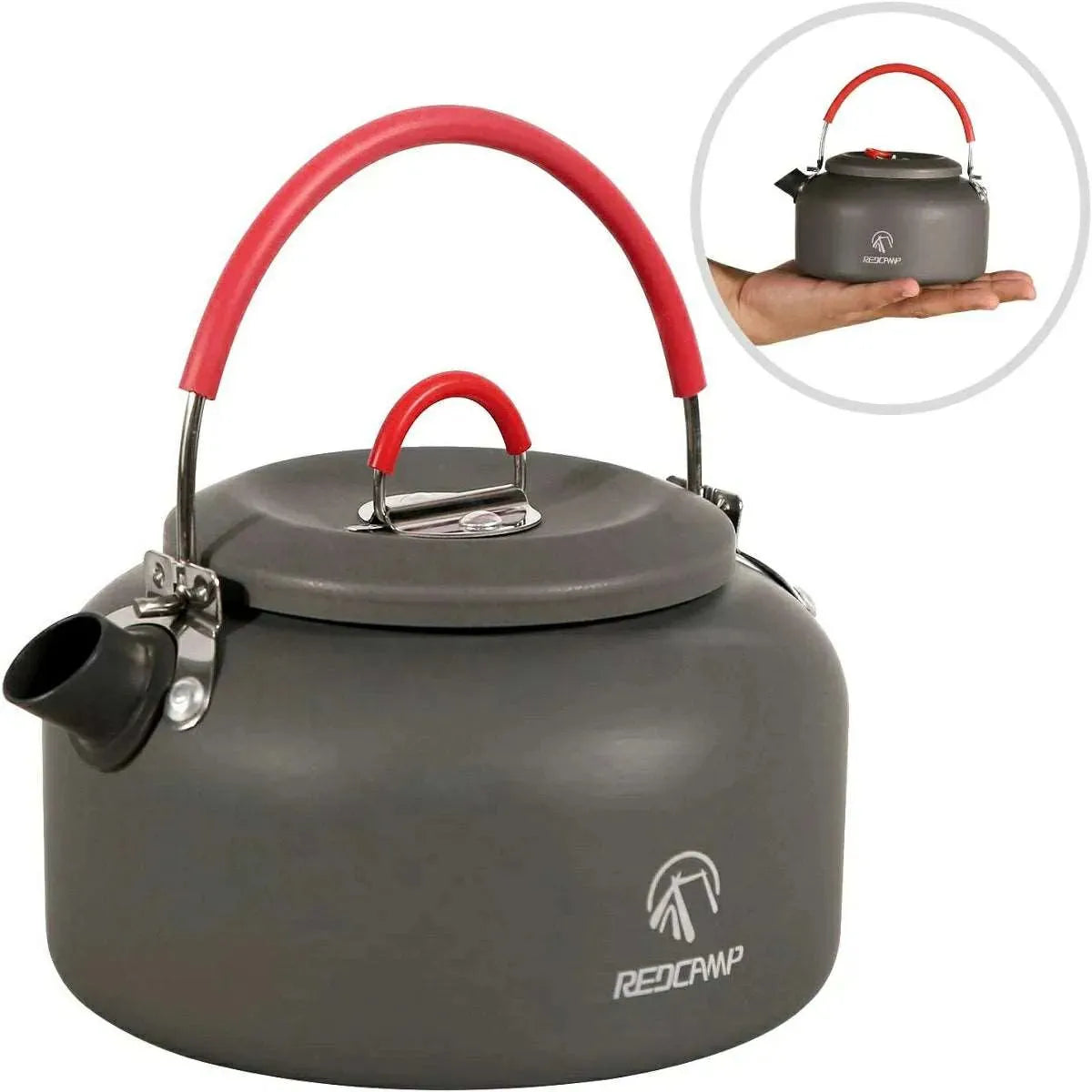 Aluminum Outdoor Camping Kettle with Carrying Bag - Redcamp
