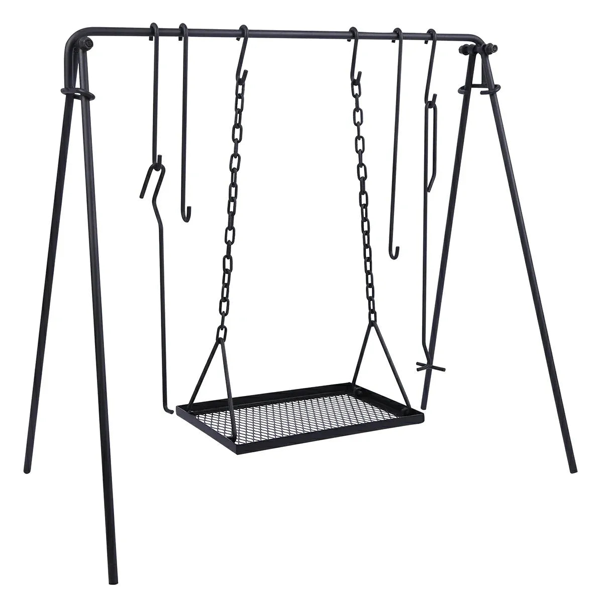Portable Hanging Campfire Swing Grill Stand with Dutch Oven Lid Lifter & Hooks For Outdoor Cooking - Redcamp