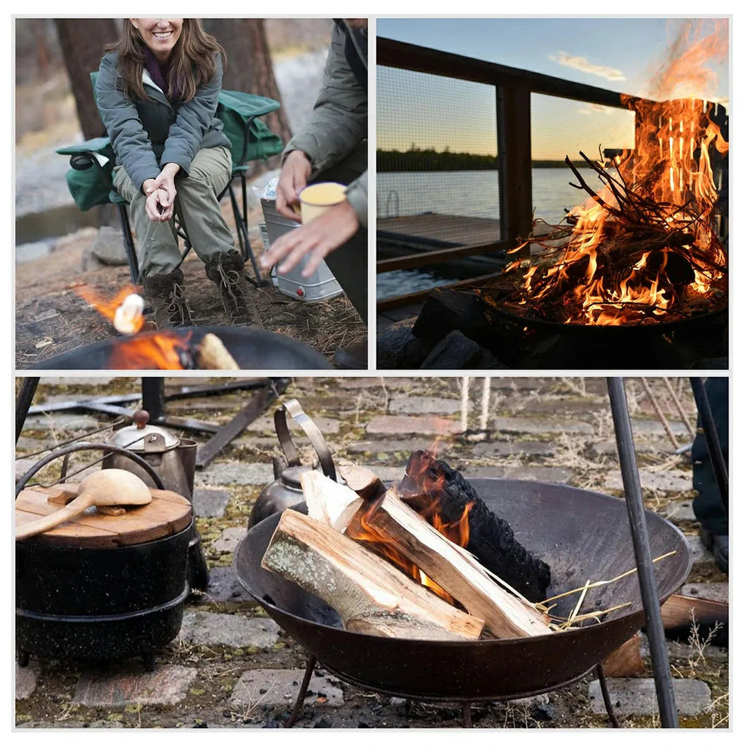 Portable Hanging Campfire Swing Grill Stand with Dutch Oven Lid Lifter & Hooks For Outdoor Cooking - Redcamp