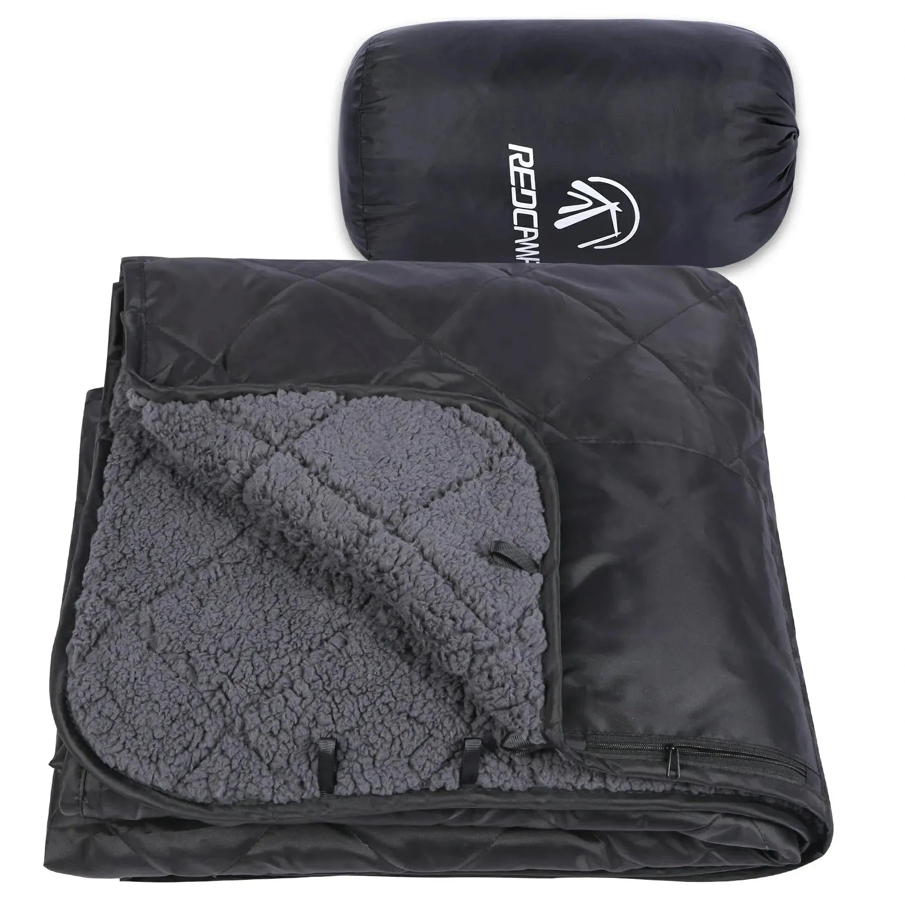 Waterproof Stadium Blanket with Sherpa Lining - Redcamp