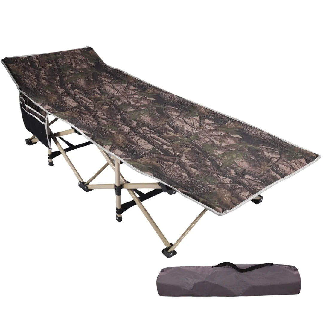 Folding Camping Cots for Adults Heavy Duty, Blue Grey - Redcamp