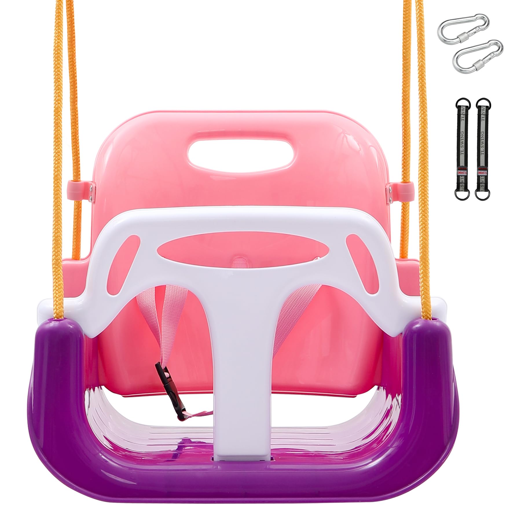 REDCAMP 3-in-1 swing seat with ropes, carabiners and extension straps
