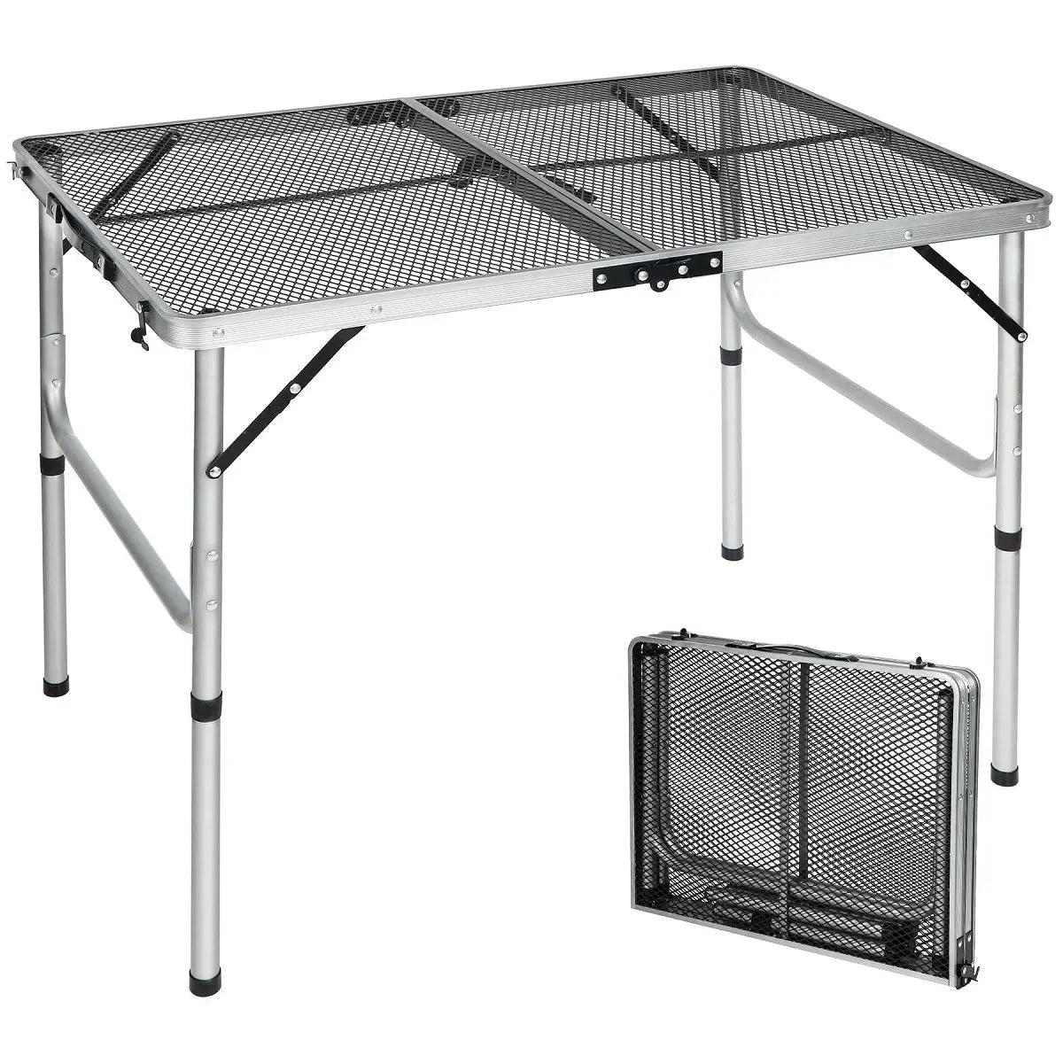 Folding Grill Table for Outside with Adjustable Height Legs - Redcamp