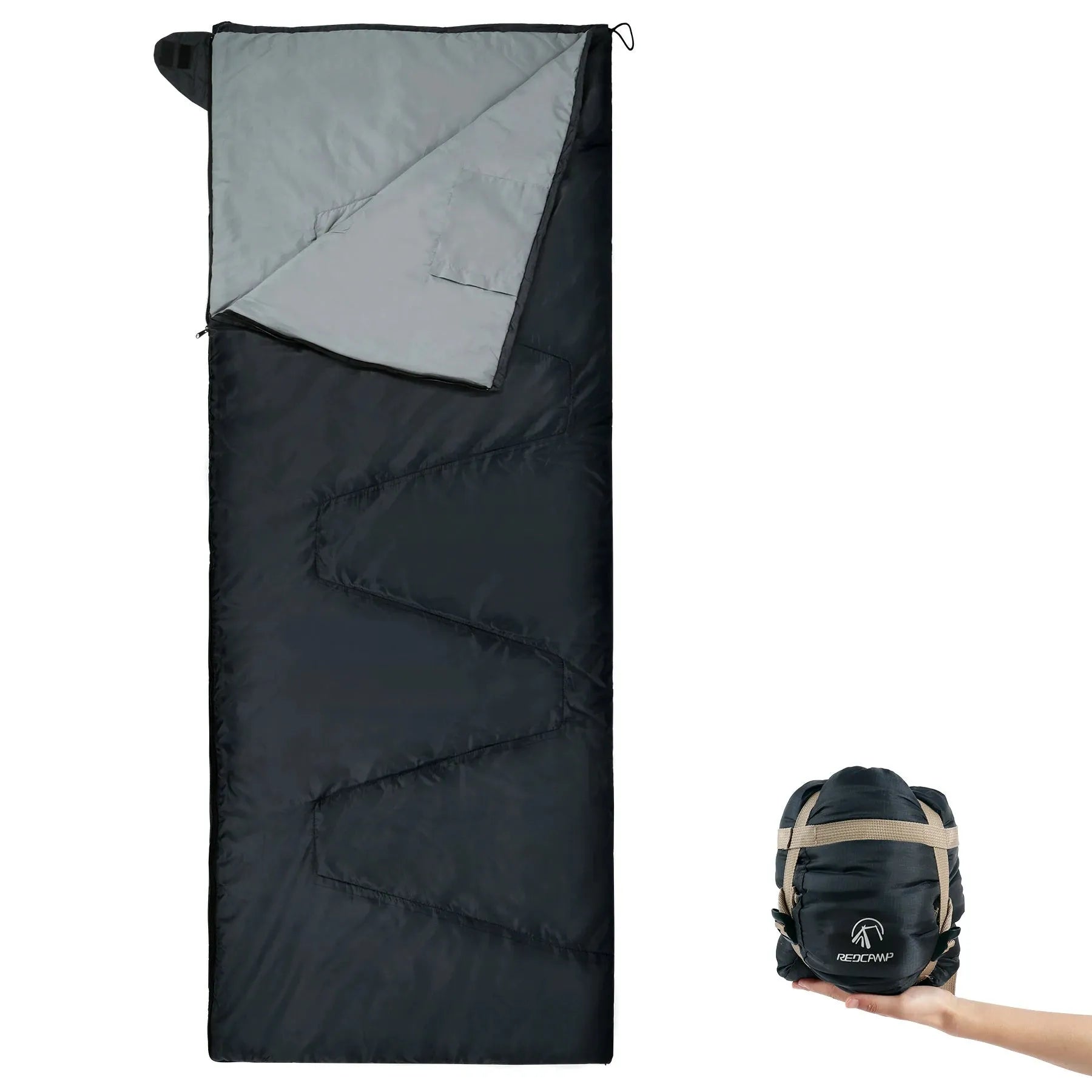 Ultralight Camping Sleeping Bag for Warm Weather,Green Blue Black Navy Blue - Redcamp