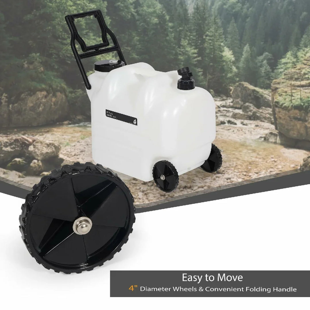 Réservoir d'eau REDCAMP de 7,4 gallons avec roues et poignée pliable 
