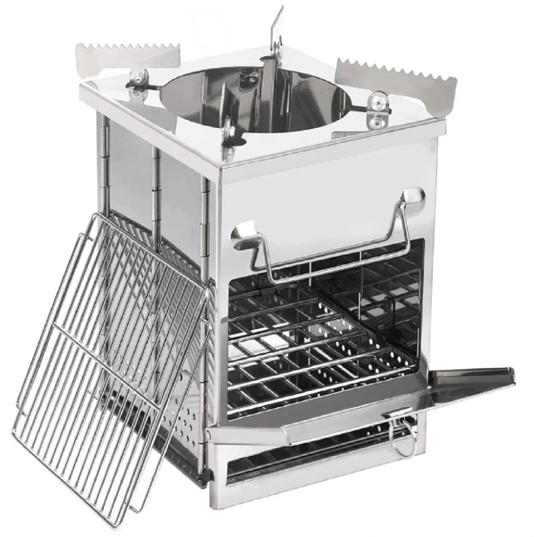 Wood Burning Camping Stove Folding with Pot Stand - Redcamp