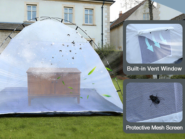 10x8ft Portable Paint Booth Tent with 6.5ft Walk-in Height
