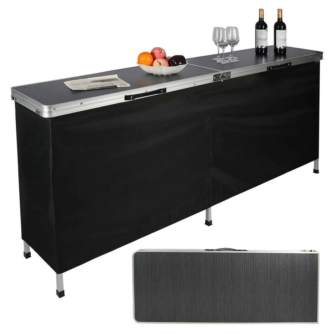 Portable Bar Table for Events with Double Layer - Redcamp