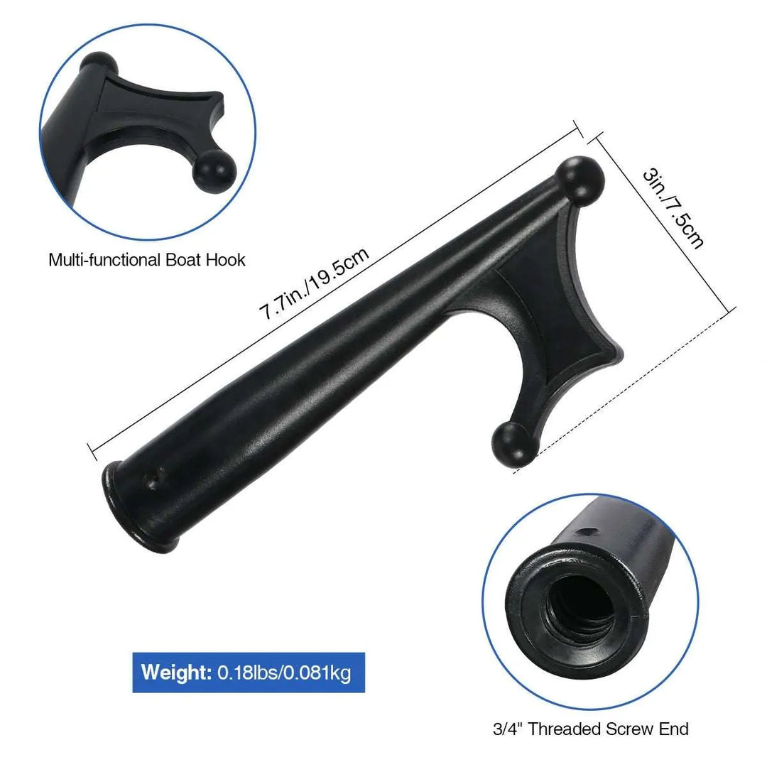 8ft/12ft Aluminum Extendable Telescopic Boat Hook For Docking, Black/Silver - Redcamp