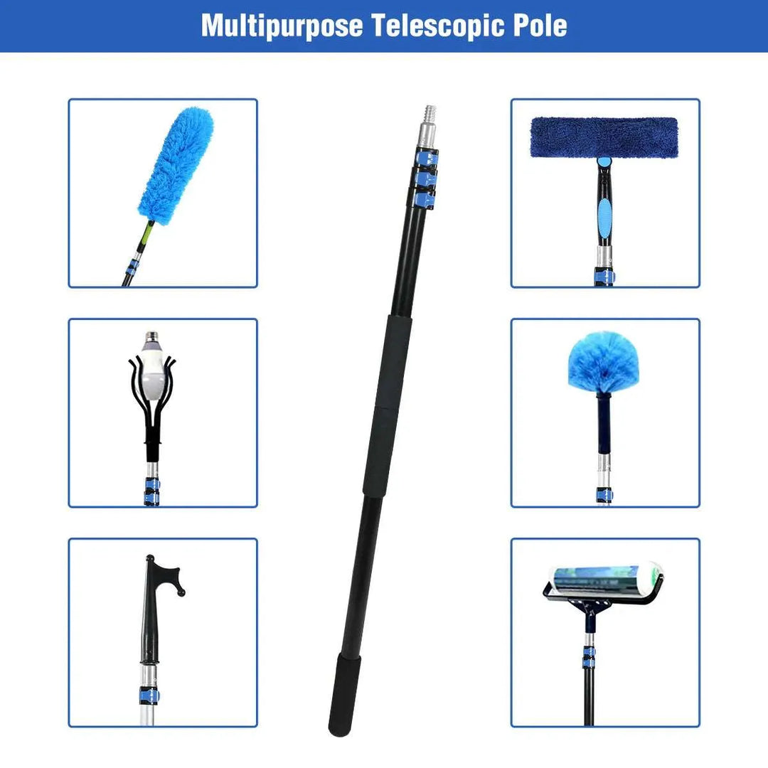 8ft/12ft Aluminum Extendable Telescopic Boat Hook For Docking, Black/Silver - Redcamp