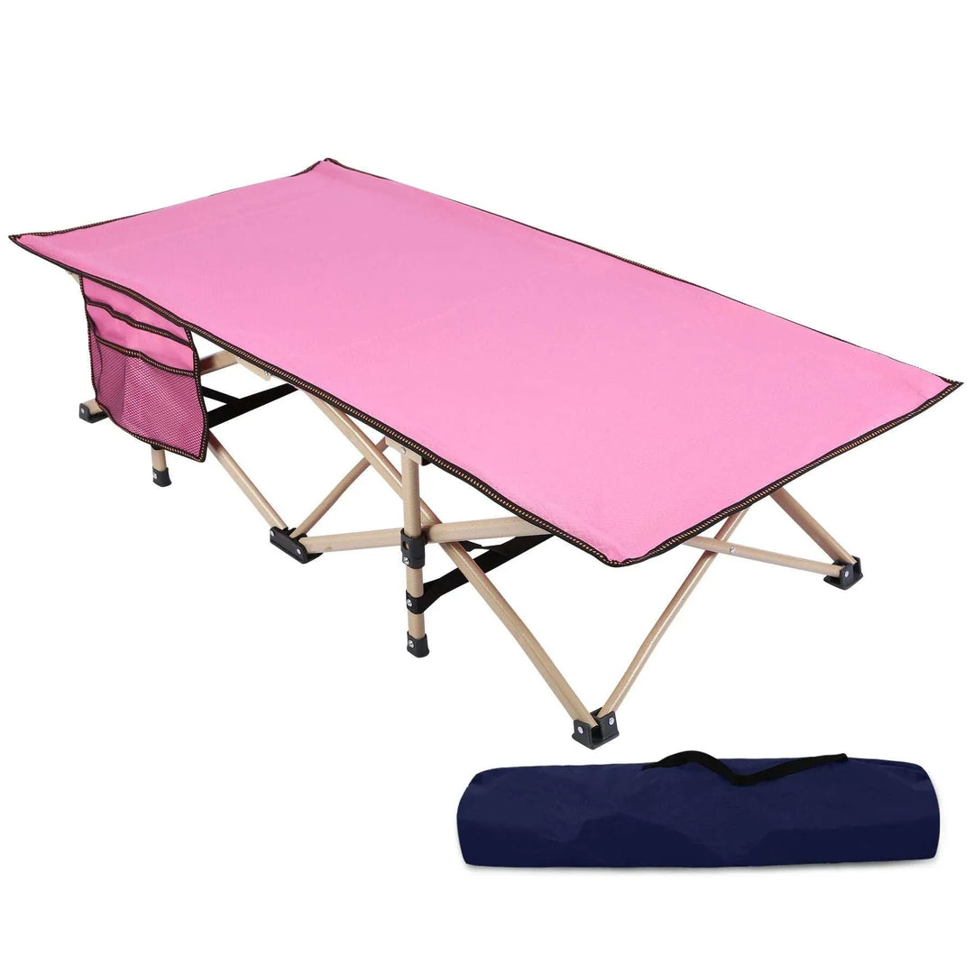 Folding Kids Cot for Sleeping,Blue Pink Navy - Redcamp