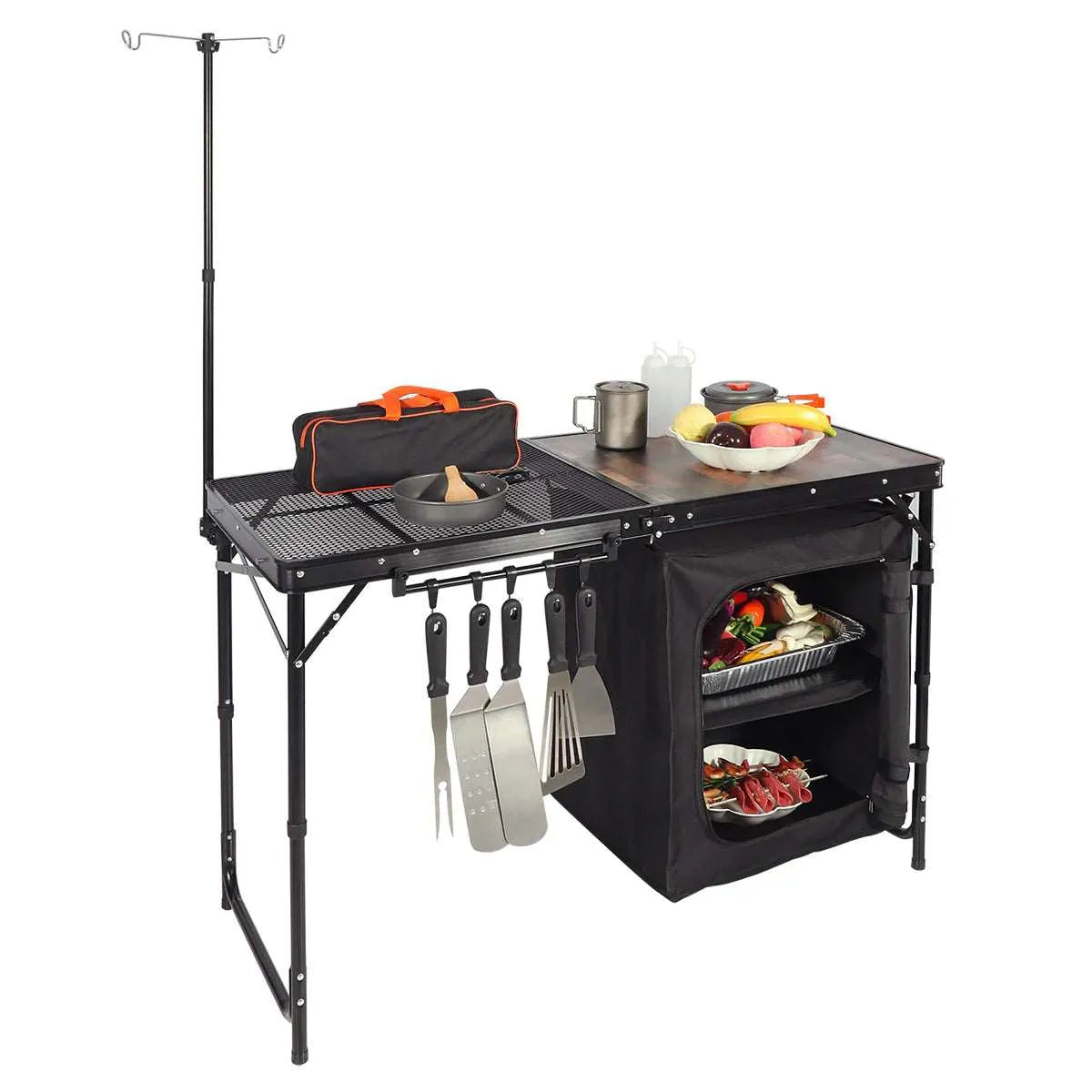 Portable Camping Kitchen Table with Storage Organizer for Outdoor - Redcamp