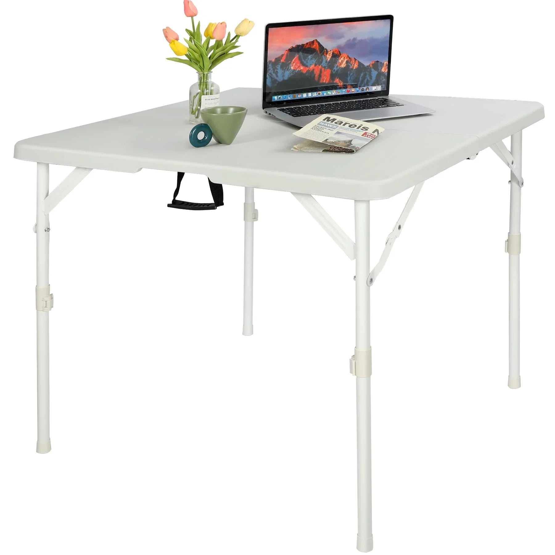 Table à cartes carrée légère et portable avec pieds pliables 