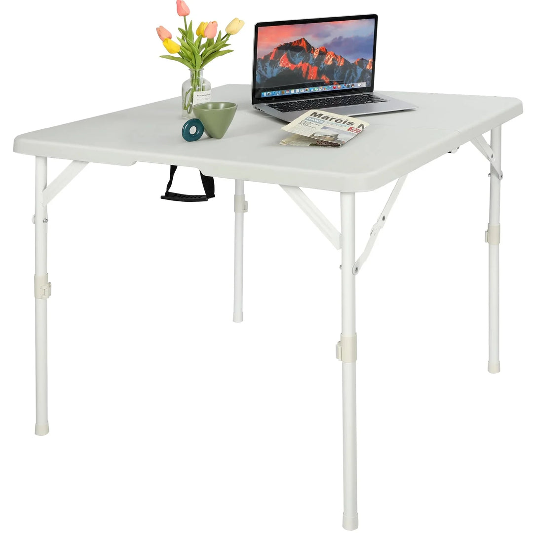 Table à cartes carrée légère et portable avec pieds pliables 