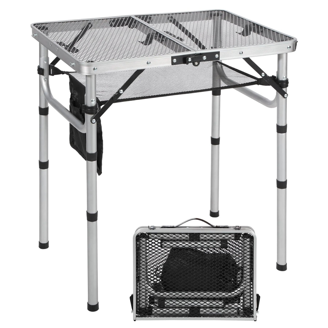 Adjustable Aluminum Mesh Camping Table
