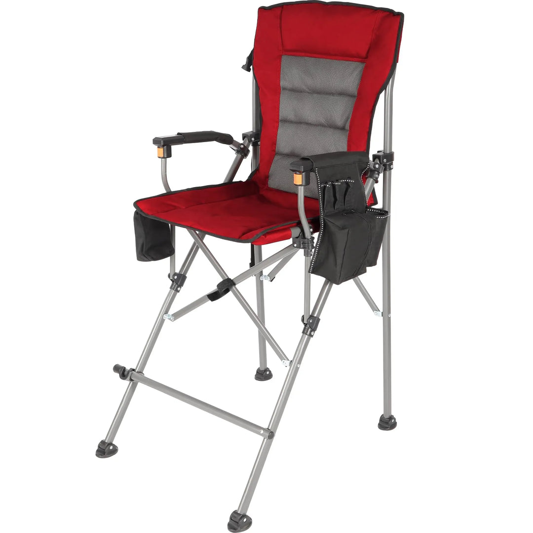 Chaise pliante extra haute, chaises de réalisateur pliables à hauteur de bar pour adultes avec dossier haut et accoudoirs rigides, supportant 330 lb