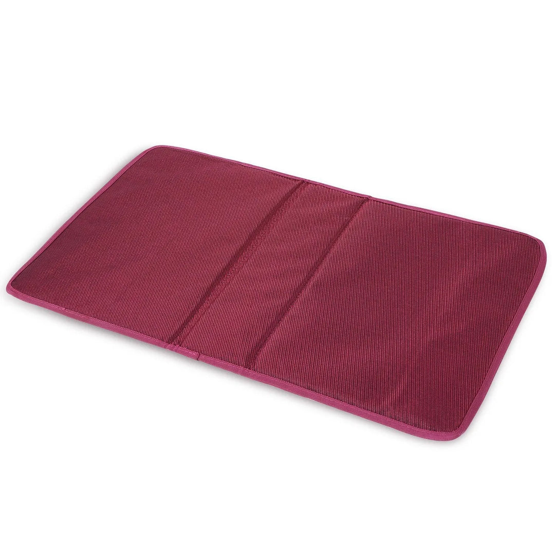 Collapsible Camping Utility Wagon Pad Lightweight 27.6''x16.5'', Wine Red