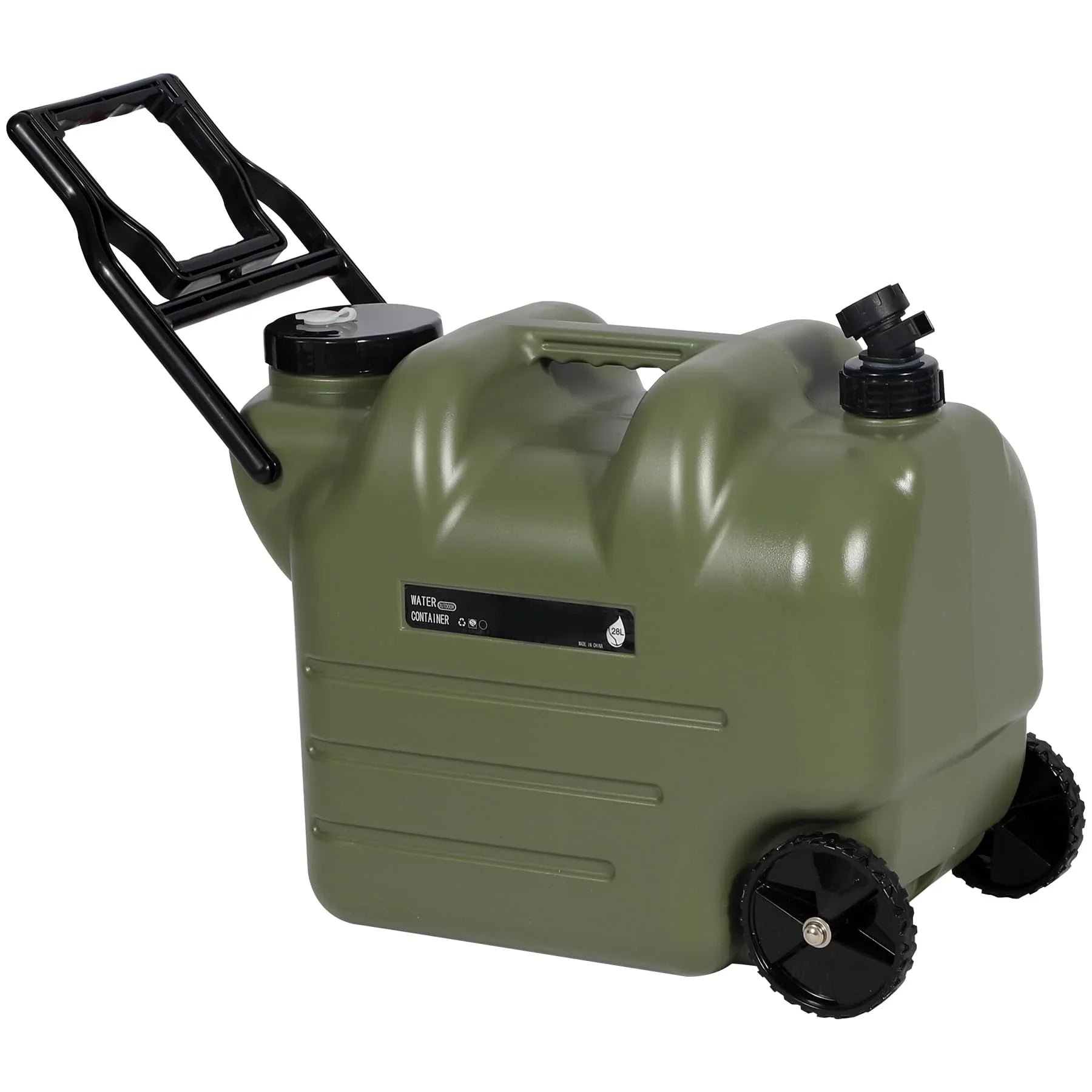7.4 Gal Water Container with Wheels & Folding Handle