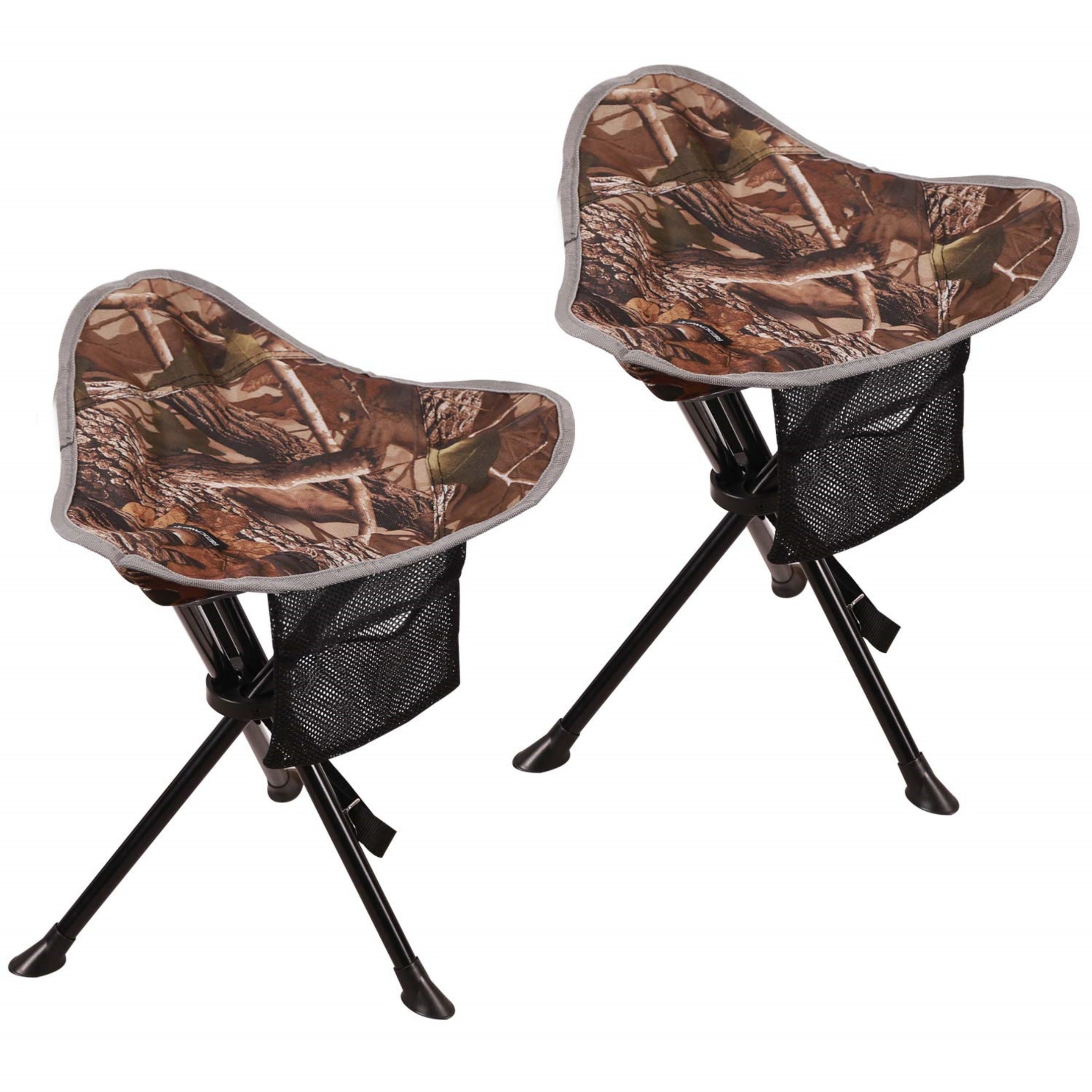 REDCAMP Lightweight Folding Tripod Stool 2 Pack for Hunting and Camping
