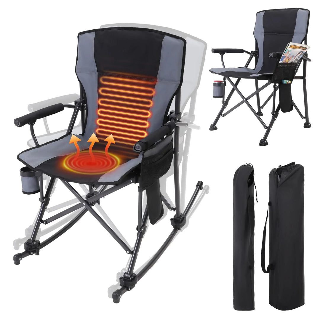 Oversized Folding Camping Chair for Adults Heavy Duty 250/300/330lb, Sturdy Steel Frame Outdoor Camp Chairs Portable Lawn Chair with High Back and Cup Holder
