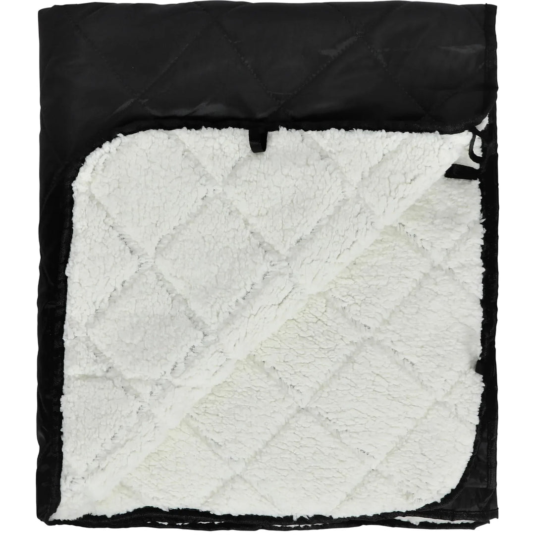 Large Warm Camping Blanket with Sherpa Lining, Cold Weather Warm Outdoor Blanket Waterproof and Windproof for Camping Stadium, Machine Washable 59"x79" White