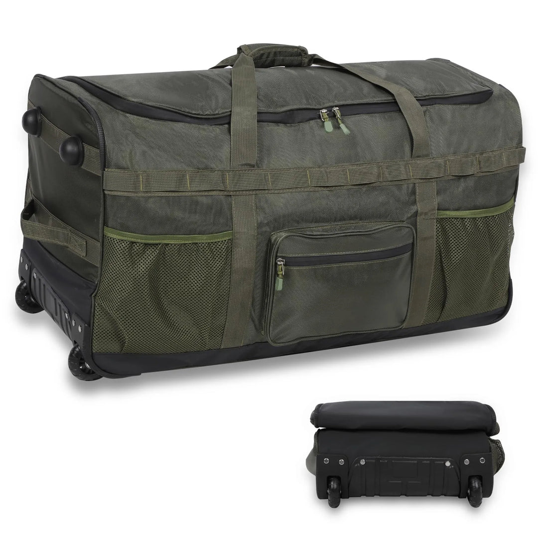 100 L Foldable Duffle Bag with Wheels, Large Travel Duffel Bag
