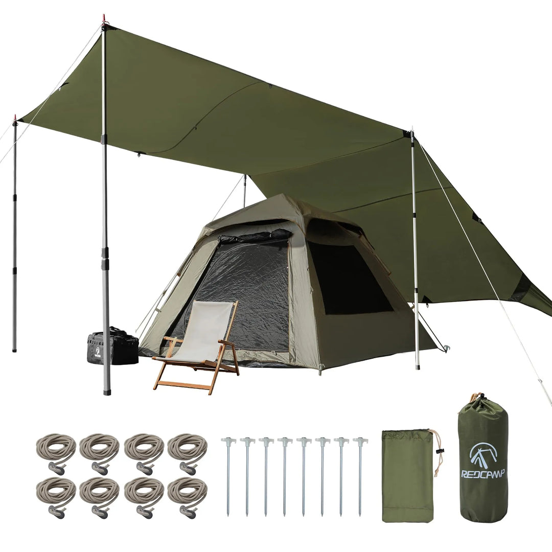 10x17ft Waterproof Camping Tarp - Redcamp
