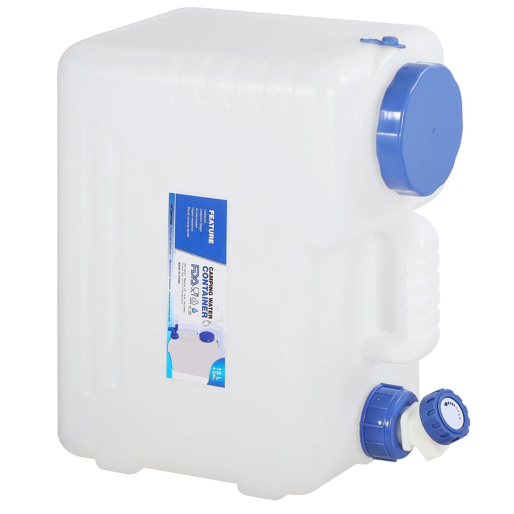 Portable Camping Water Container with Spigot and Wheels - Redcamp