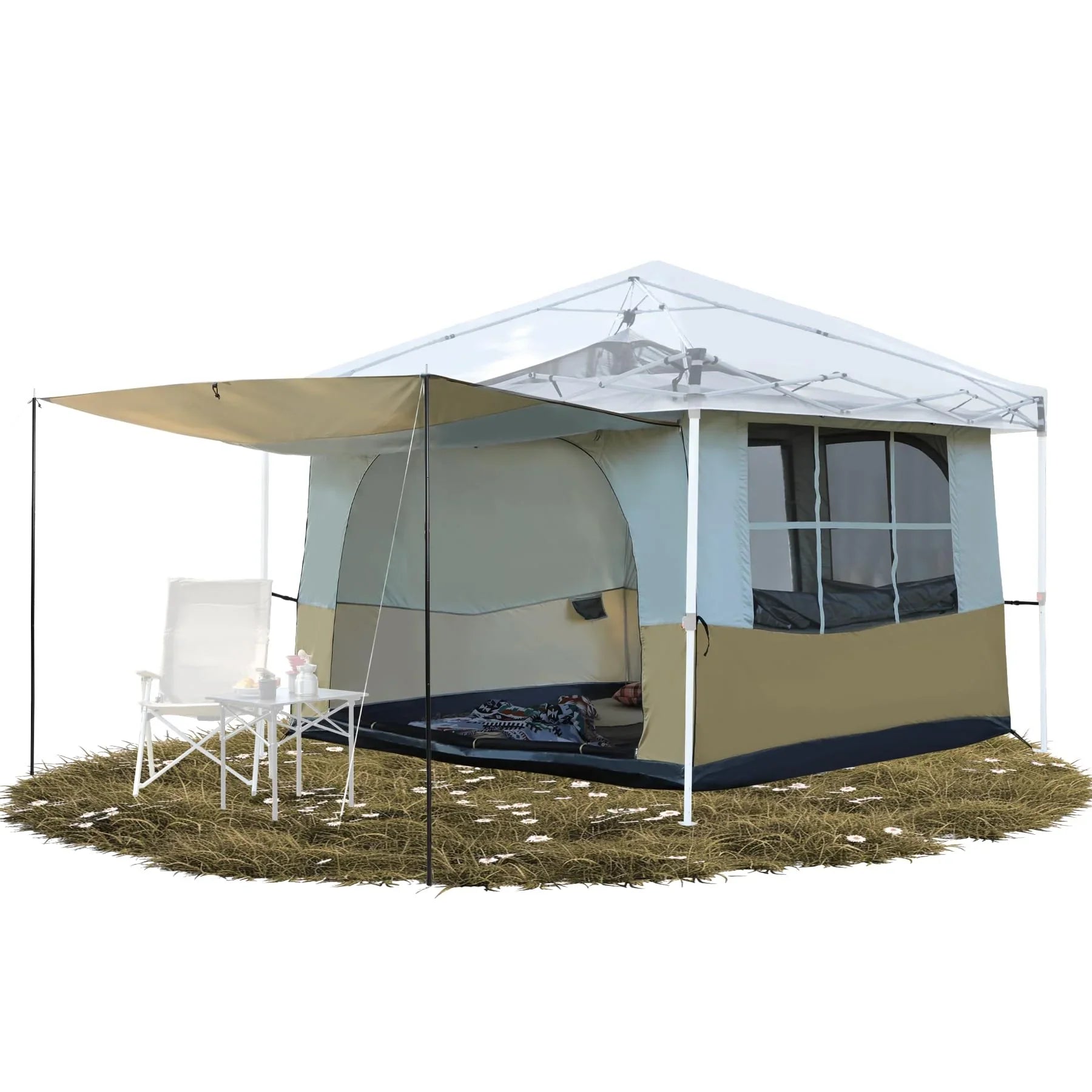 Camping Cube Inner Tent for 10'x10' Pop Up Canopy (Canopy not Included)