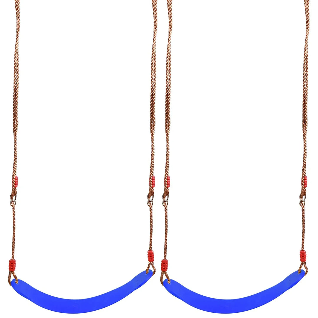 2 Pack Swing Seat for Kids and Adults, Heavy Duty Replacement Swing with Adjustable Ropes, Blue