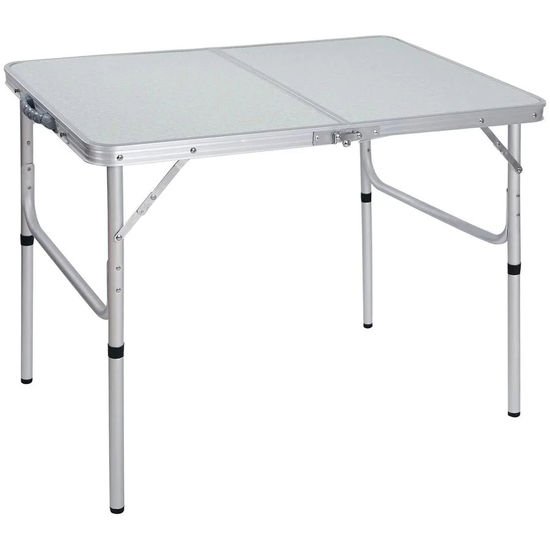 Table de camping pliante en aluminium avec pieds réglables en hauteur, 2/3/4 pieds 