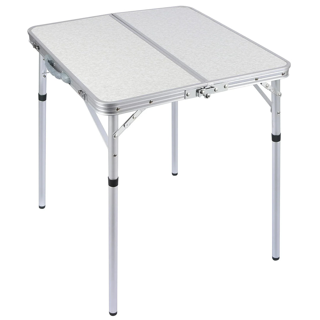 Table de camping pliante en aluminium avec pieds réglables en hauteur, 2/3/4 pieds 