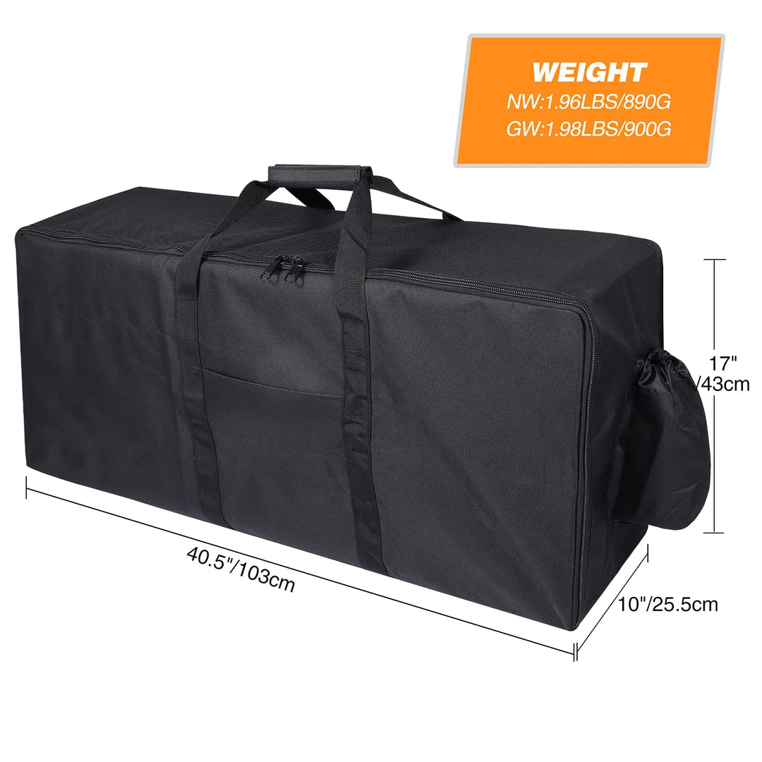 Camp Stove Carry Bag for 3 Burner Stove, Large Case for Three Burner Gas Grill Accessories, 40.5" L x 10" W x 17" H