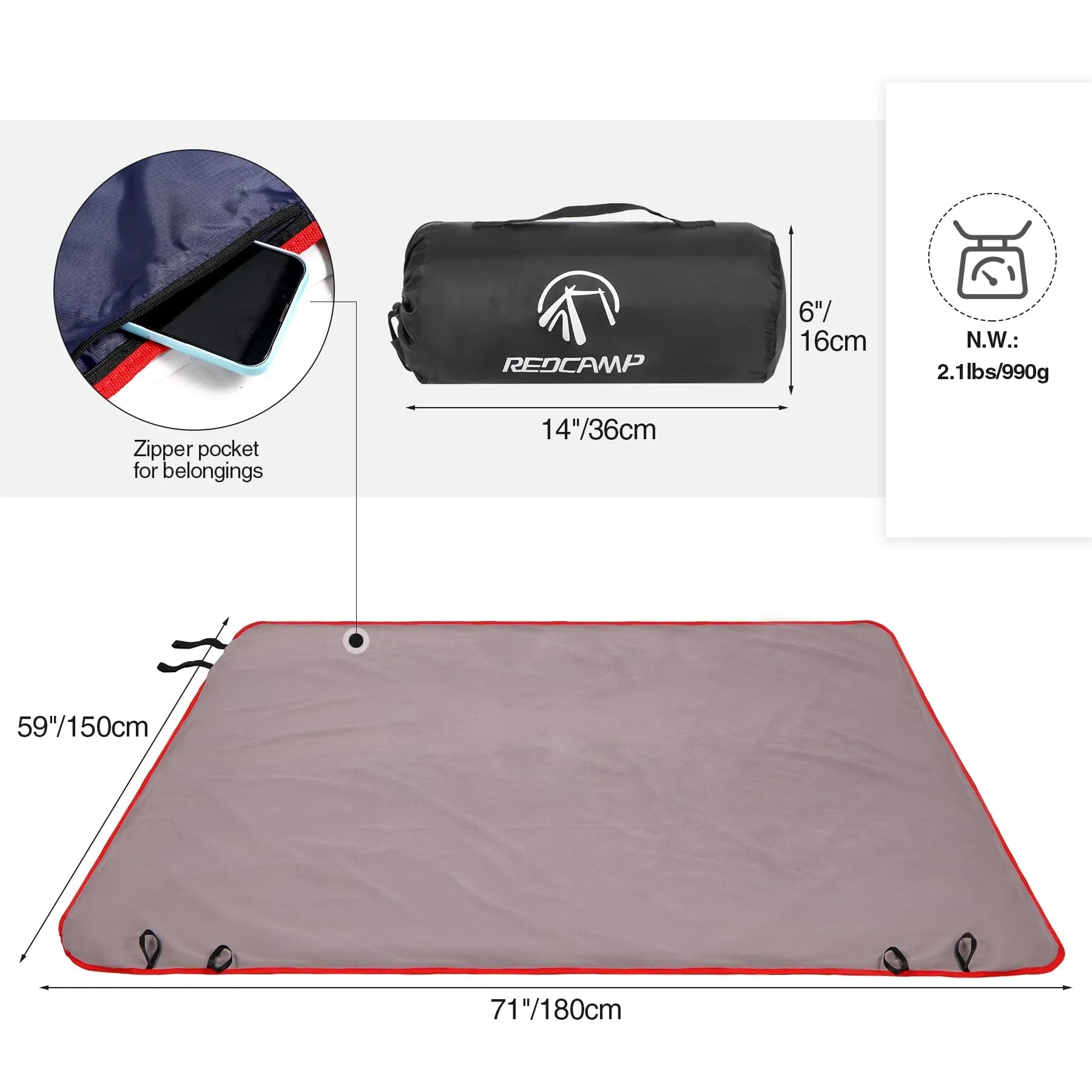 Couverture d'extérieur imperméable avec polaire chaude 